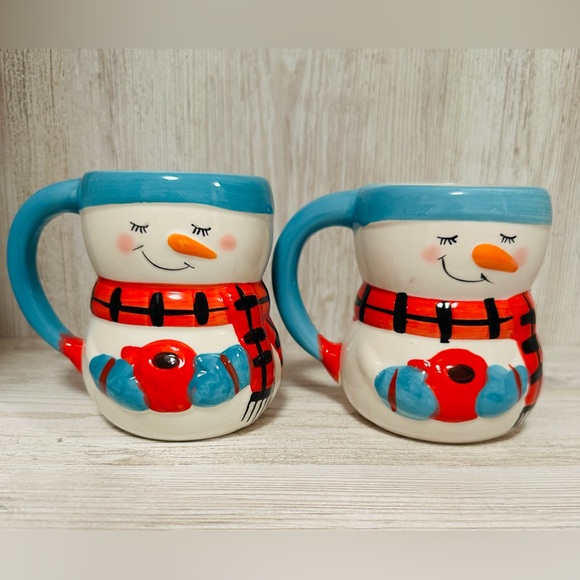 bay island snowman mug Set Of 2 - Picture 1 of 8
